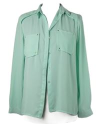 Dámská mátová šifonová halenka H&M