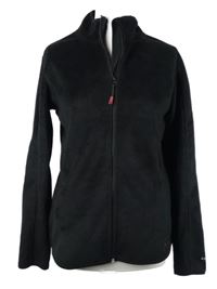 Dámska čierna plyšová prepínaci mikina Sports