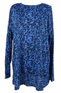 Dámské modro-tmavomodré vzorované triko M&S