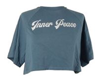 Dámske sivé crop tričko s nápisom Tally Weijl