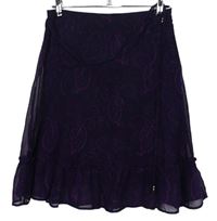 Dámska fialová vzorovaná šifónová sukňa Zero