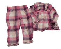 Růžovo-bílo-fialové kostkované pyžamo George