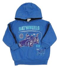 Modrá mikina s obrázkem a kapucí 