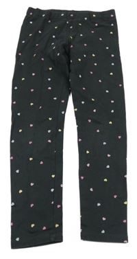 Antracitové teplákové legíny se srdíčky H&M