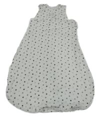 Bílý puntíkatý podšitý spací pytel