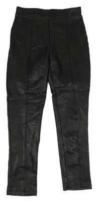 Čierne koženkové legíny George