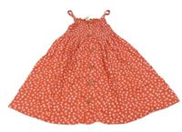 Červené kvetinové bavlnené šaty Topolino