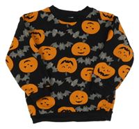 Čierna mikina s halowwen dýněmi Tu