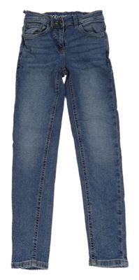 Modré elastické skinny rifle beatwear