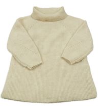 Krémový žíhaný sveter s rolákom Zara