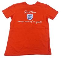 Červené futbalové tričko s nápisem - England