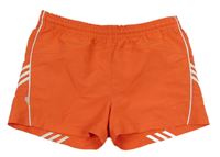 Oranžové šusťákové kraťasy Adidas