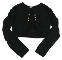 Černé propínací bolérko s gombíky