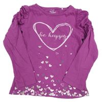 Fialové triko se srdíčky Topolino
