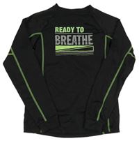 Černé sportovní triko s nápisem 