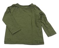 Khaki žíhané tričko F&F