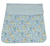 Světlemodrá plyšová deka se zvířaty Next