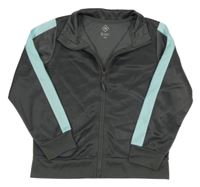 Tmavošedo-belasá športová prepínaci mikina