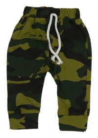 Kaki-tmavozelené army tepláky