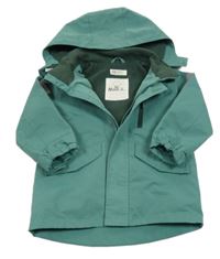 Zelená šusťáková jarní bunda s kapucí H&M