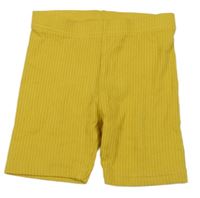 Okrové rebrované elastické kraťasy George