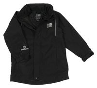 Černá šusťáková funkční bunda s ukrývací kapucí Karrimor