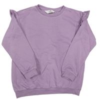 Lila mikina s volánikmi H&M