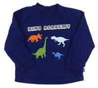 Tmavomodré tričko s dinosaurami Elefanten