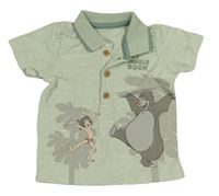 Svetlomodré polo tričko s Mauglím a Balúem Disney