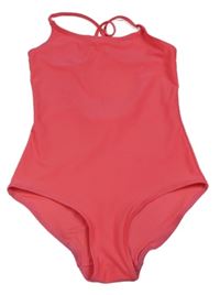 Neonově růžové jednodílné plavky H&M