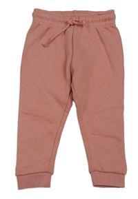 Růžové cuff tepláky George 