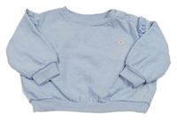 Svetlomodrá mikina s volánikmi M&S