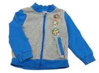 Sivo-modrá prepínaci mikina s pejsky - Tlapková patrola Nickelodeon