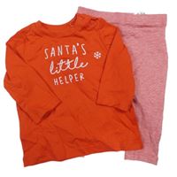 2set - Červené pyžama s nápisom F&F