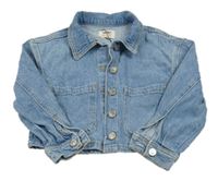 Modrá riflová crop bunda Koton kids