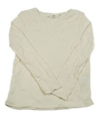 Smetanové žebrované triko H&M