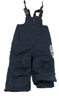 Tmavomodré šusťákové laclové oteplovačky Impidimpi