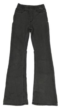 Šedé teplákové flare džegíny H&M