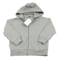 Nové - Sivá melírovaná prepínaci mikina s kapucňou V by Very