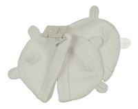 Nové - 3x - Bílá vzorovaná čepice s oušky Next