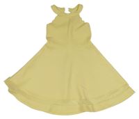 Žlté šaty so sieťovaným pruhom Lipsy London