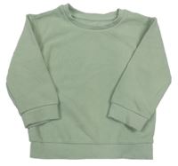 Khaki rebrovaná mikina Primark