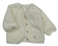 Smetanový huňatý podšitý kabátek Dunnes