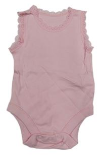 Světlerůžové body s krajkou F&F