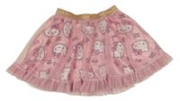 Ružová trblietavá tylová sukňa s Hello Kitty Sanrio