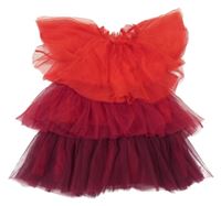 Červeno-vínové tylové vrstvené šaty H&M