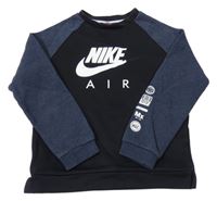 Čierno-tmavomodrá športová mikina s logom Nike