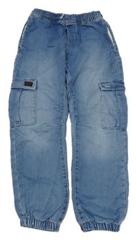 Modré cargo cuff rifle Zara