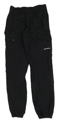 Čierne šušťákové cargo cuff nohavice Primark