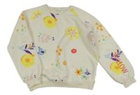 Smotanová mikina s kvetmi LEIGH TUCKER